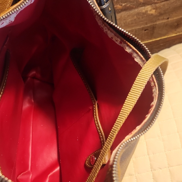 Dooney & Bourke Brown & Black Leather Hobo Bag Needs TLC - Picture 14 of 16